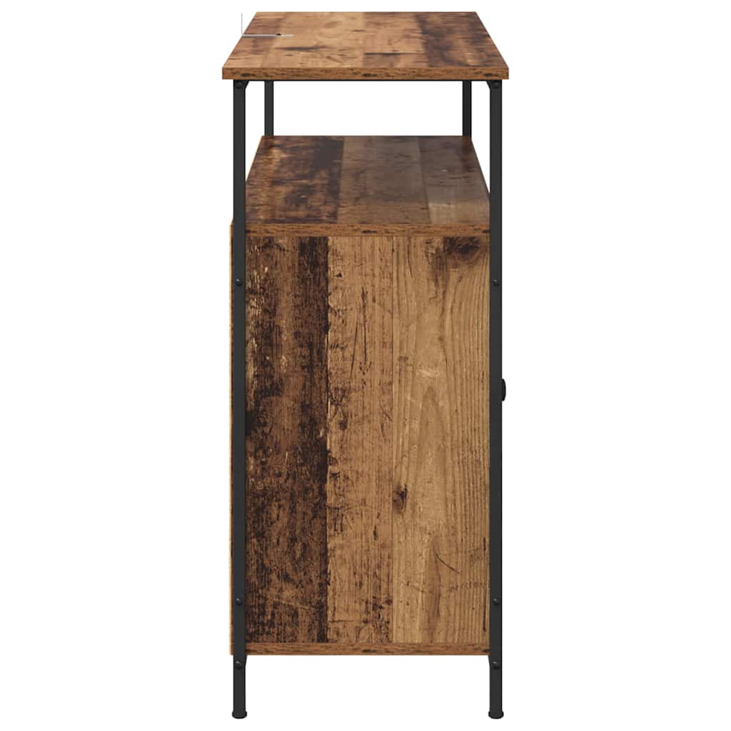 vidaXL Πλαϊνό γραφείο Παλιό Ξύλο 100 x 35 x 80 εκ. Επεξεργασμένο ξύλο