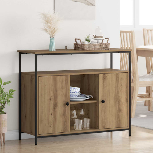 vidaXL Πλαϊνό γραφείο Artisan Oak 100 x 35 x 80 εκ. Επεξεργασμένο ξύλο