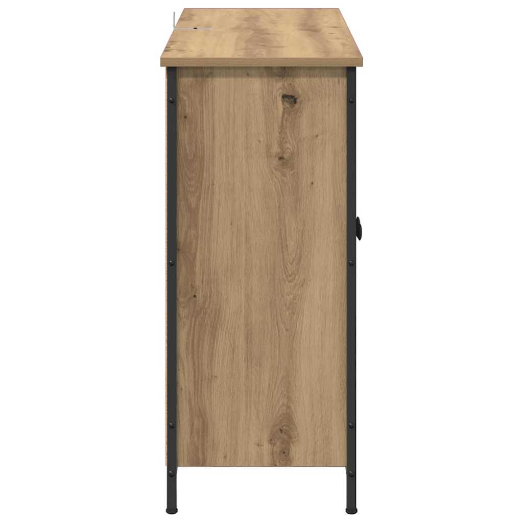 vidaXL Πλαϊνό γραφείο Artisan Oak 100 x 33 x 75 εκ Επεξεργασμένο ξύλο