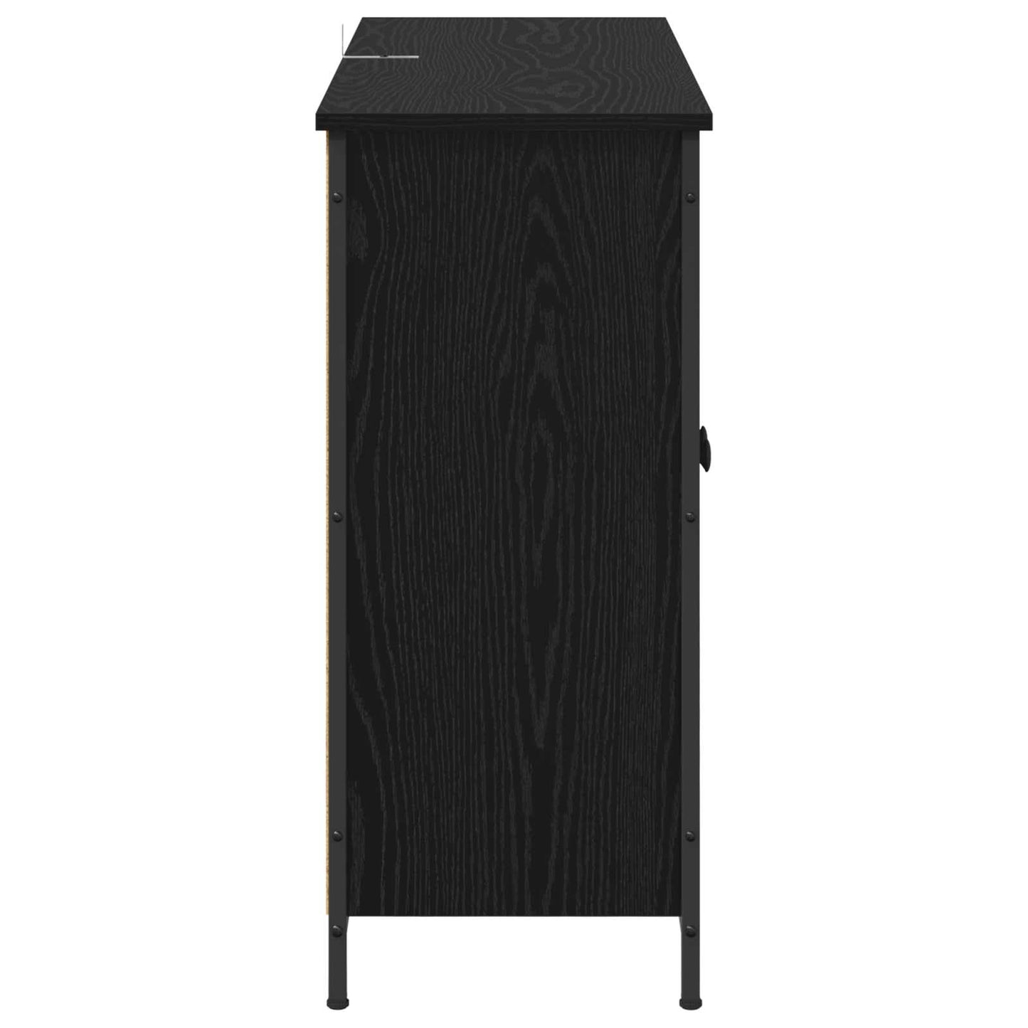 vidaXL Πλαϊνό γραφείο Μαύρη Οξυά 100 x 33 x 75 εκ Επεξεργασμένο ξύλο