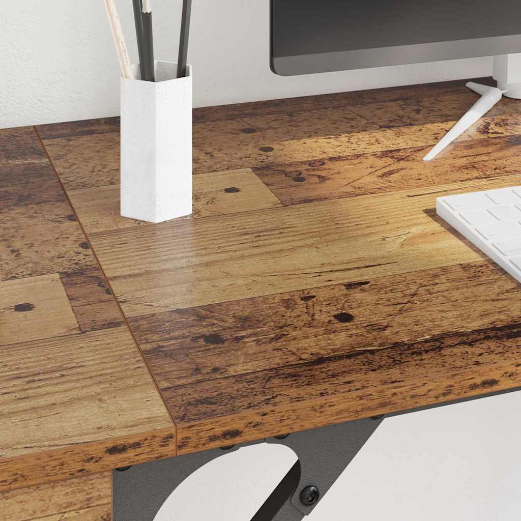 vidaXL Γραφείο Υπολογιστή με συρτάρι Παλιό Ξύλο 131 x 48 x 75 εκ.