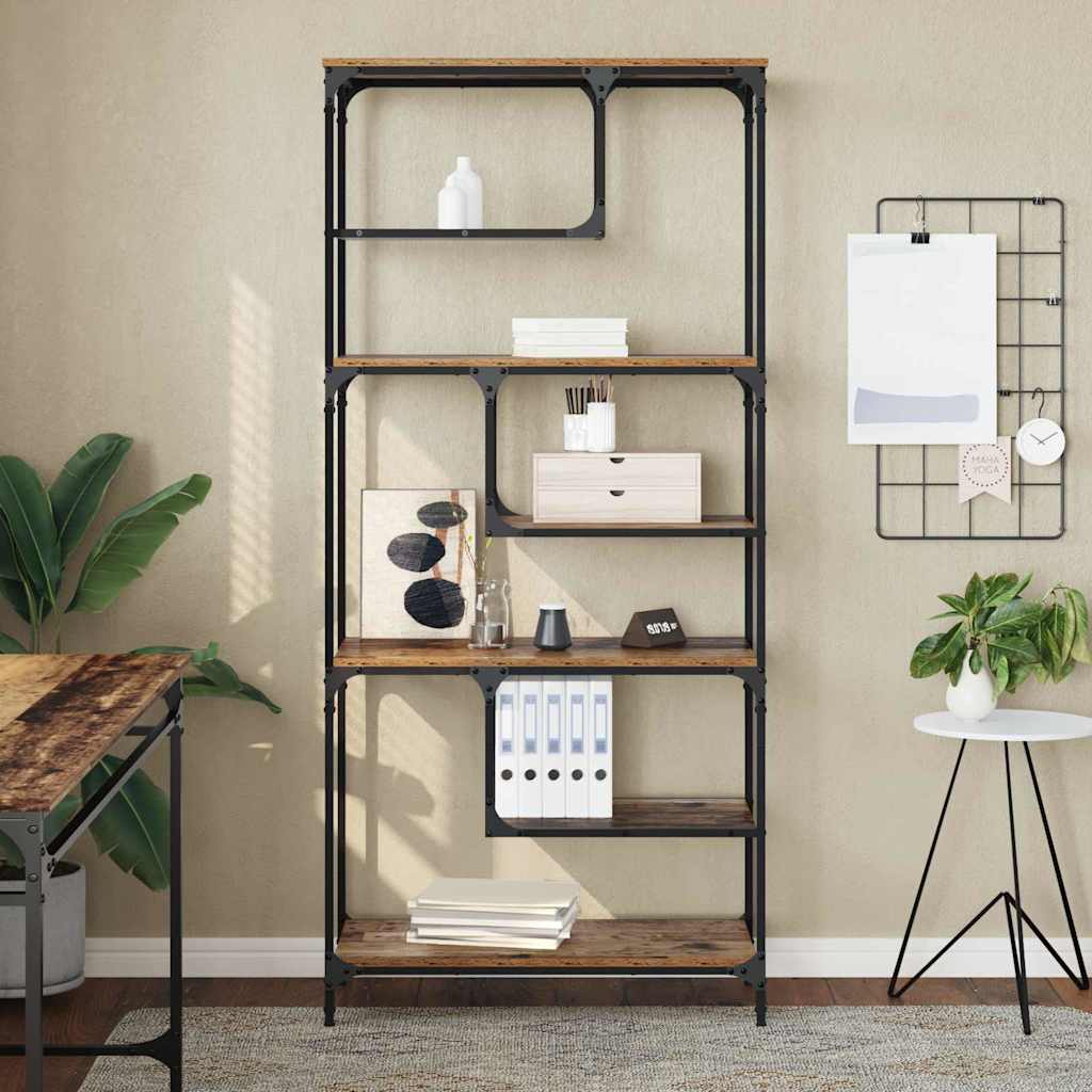 vidaXL Βιβλιοθήκη Παλαιό ξύλο 81 x 36 x 176 εκ Επεξεργασμένο ξύλο