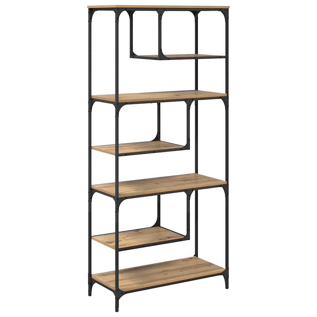 vidaXL Βιβλιοθήκη artisan δρυς 81 x 36 x 176 εκ Επεξεργασμένο ξύλο