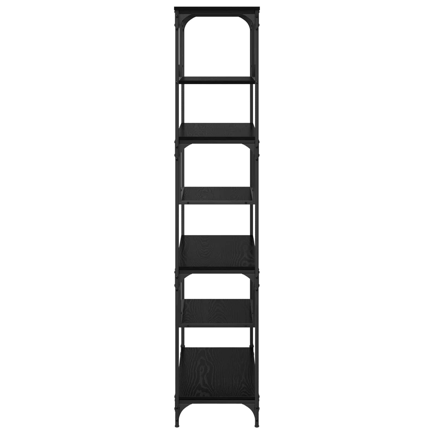 vidaXL Βιβλιοθήκη Μαύρη δρυς 81 x 36 x 176 εκ Επεξεργασμένο ξύλο