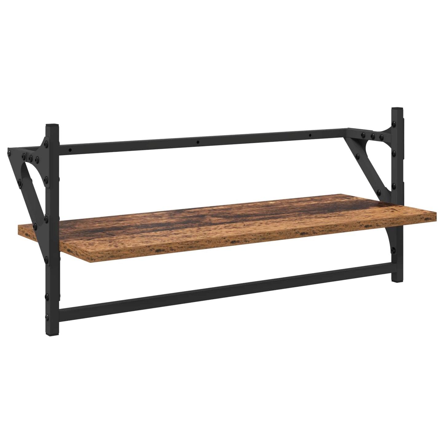 vidaXL Σετ ραφιών τοίχου 6 τμχ. Παλιό Ξύλο 100 x 25 x 30 cm