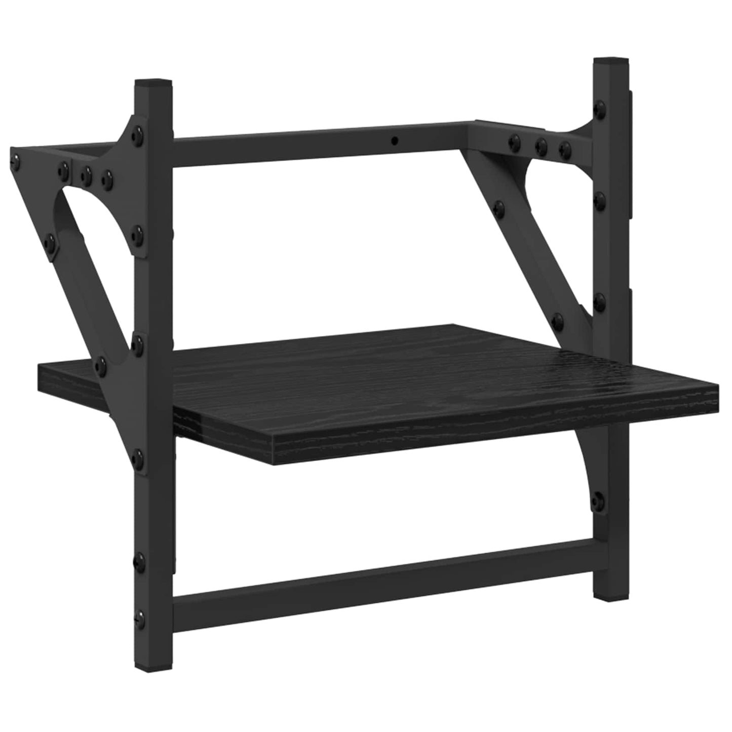 vidaXL Σετ ραφιών τοίχου 6 τμχ. Μαύρη Οξυά 100 x 25 x 30 cm