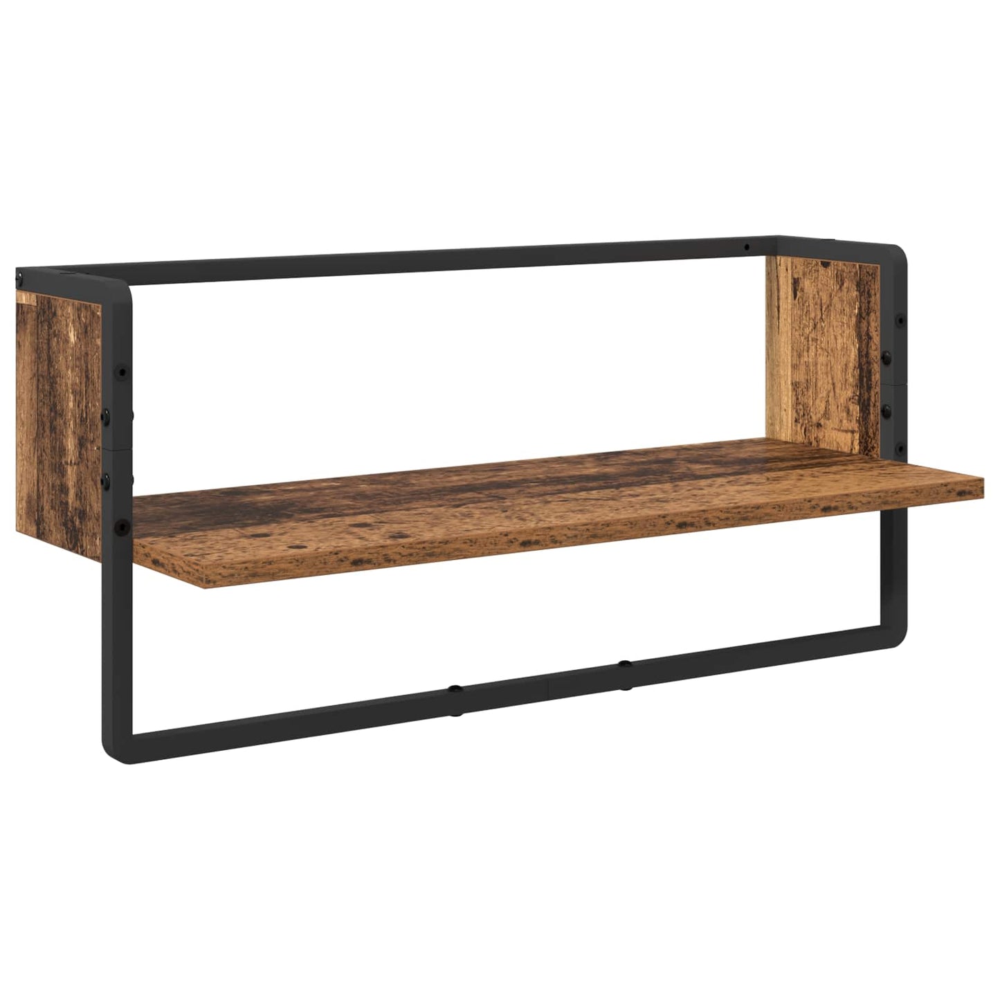 vidaXL Σετ ραφιών τοίχου 4 τμχ. Παλιό Ξύλο 65 x 25 x 30 cm