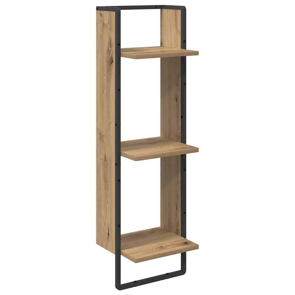 vidaXL Σετ ραφιών τοίχου με ράφι 6 pcs Artisan Oak 100 x 25 x 30 cm