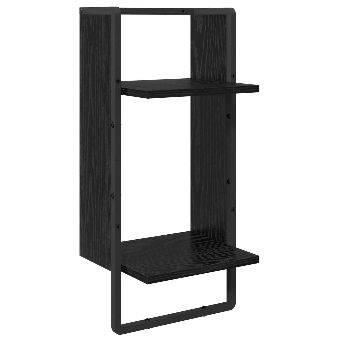 vidaXL Σετ ραφιών τοίχου 6 τμχ. Μαύρη Οξυά 100 x 25 x 30 cm