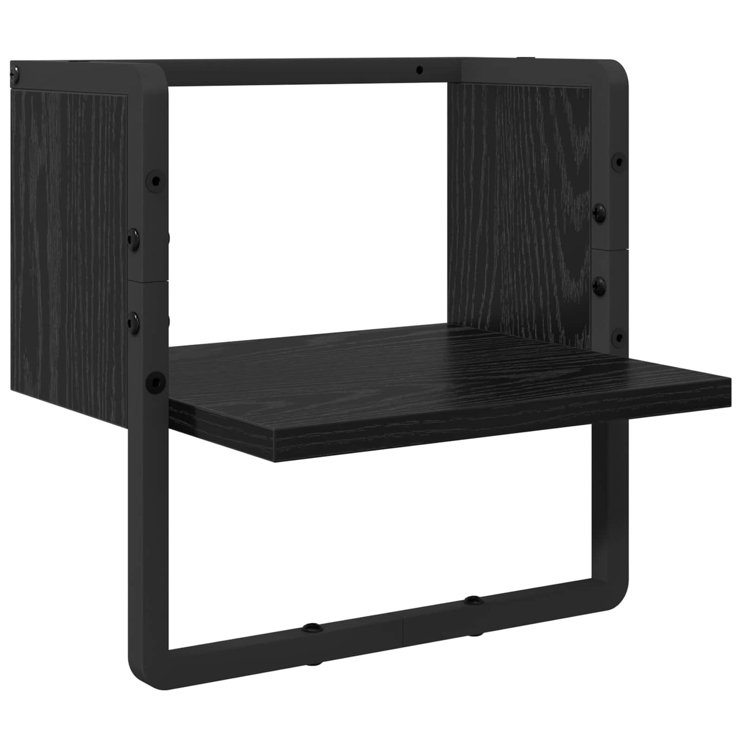 vidaXL Σετ ραφιών τοίχου 6 τμχ. Μαύρη Οξυά 100 x 25 x 30 cm