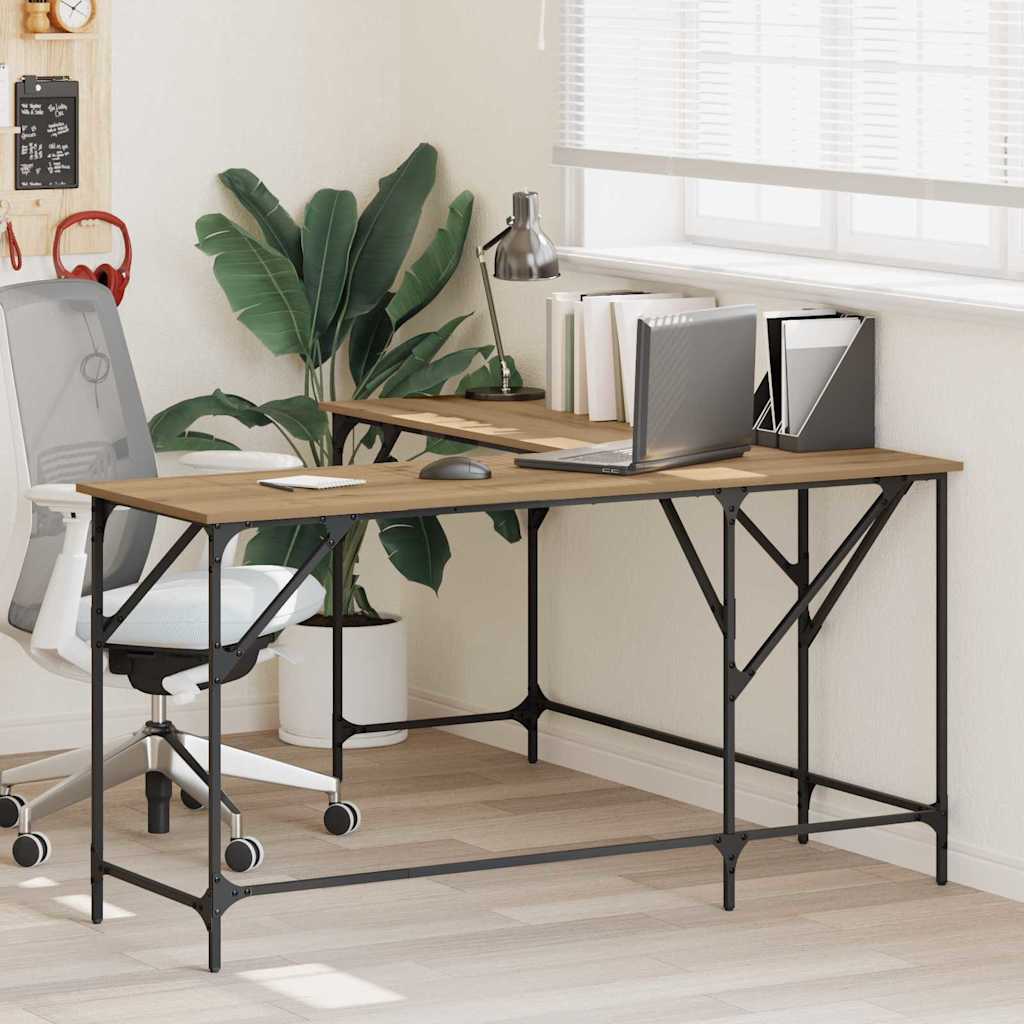 vidaXL Γραφείο Artisan Oak 149 x 149 x 75 εκ. Επεξεργασμένο ξύλο