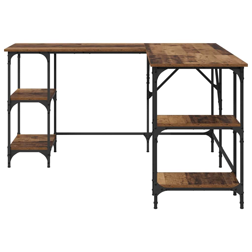 vidaXL Γραφείο Παλιό Ξύλο 139 x 139 x 75 εκ. Επεξεργασμένο ξύλο