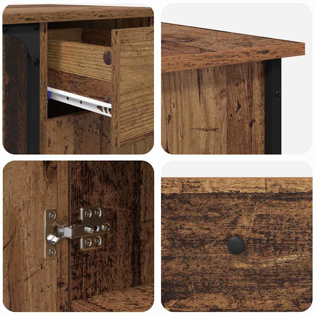 vidaXL Γραφείο Παλιό Ξύλο 141 x 141 x 75 εκ Επεξεργασμένο ξύλο