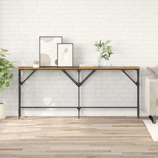 vidaXL Τραπέζι κονσόλας Παλιό Ξύλο 180 x 30 x 75 εκ Επεξεργασμένο ξύλο