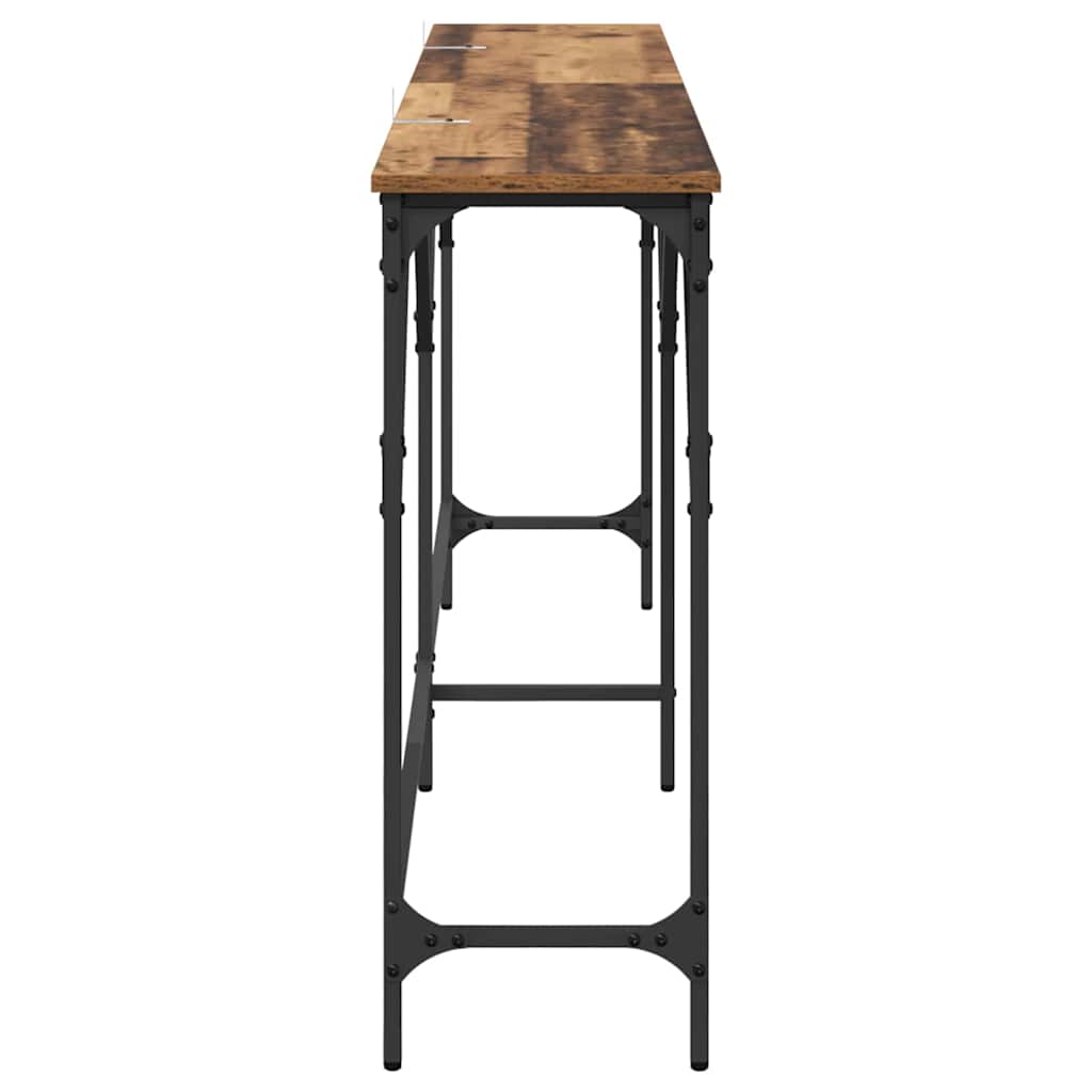 vidaXL Τραπέζι κονσόλας Παλαιό ξύλο 180 x 29 x 75 εκ