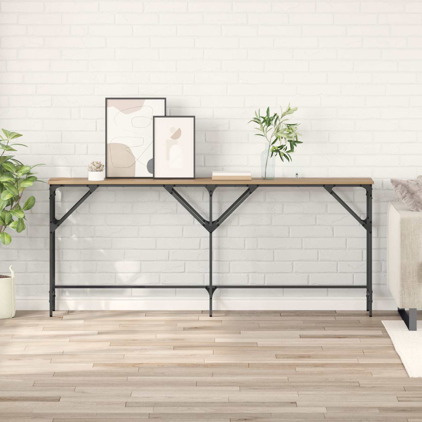 vidaXL Τραπέζι κονσόλας Artisan Oak 180 x 30 x 75 εκ