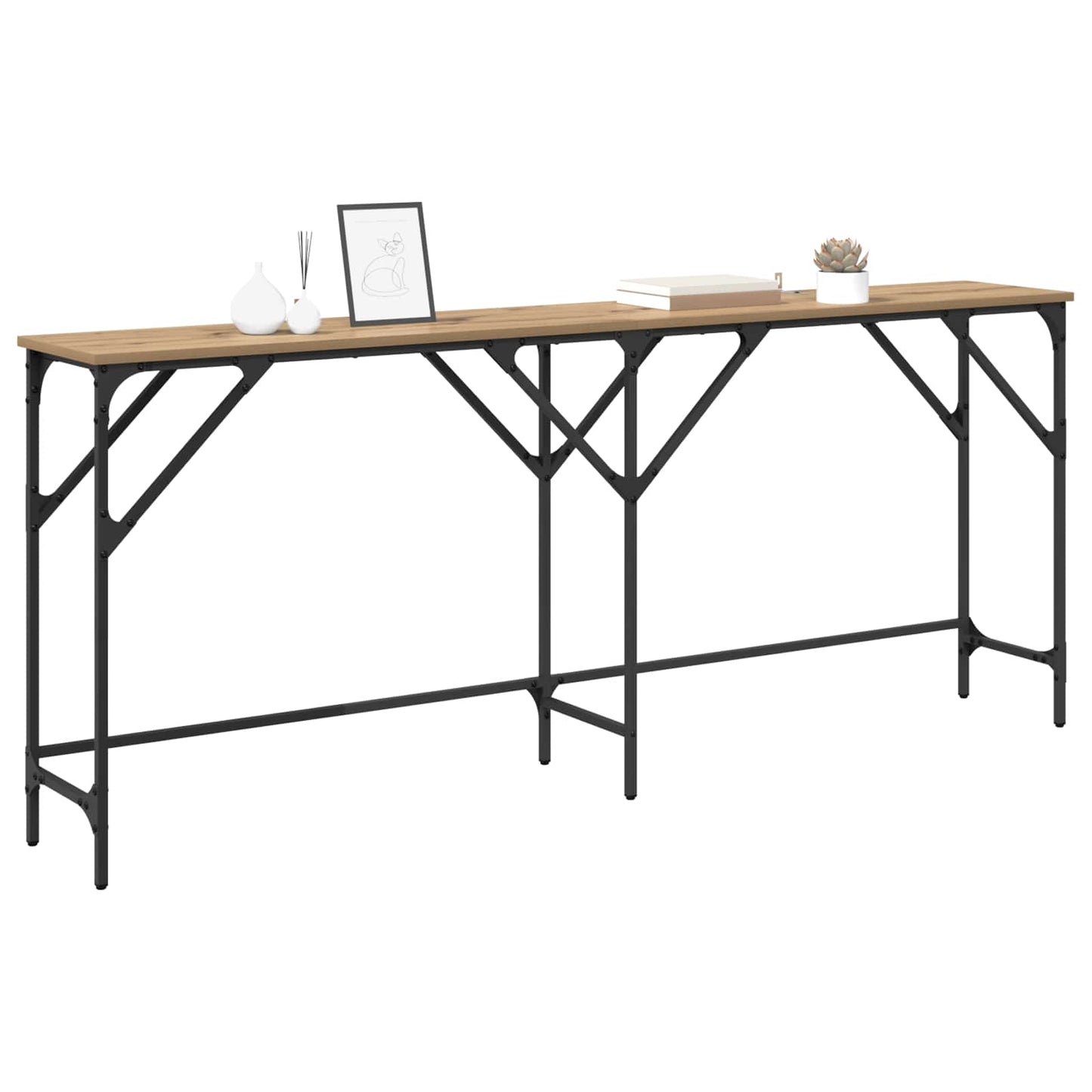 vidaXL Τραπέζι κονσόλας Artisan Oak 180 x 30 x 75 εκ