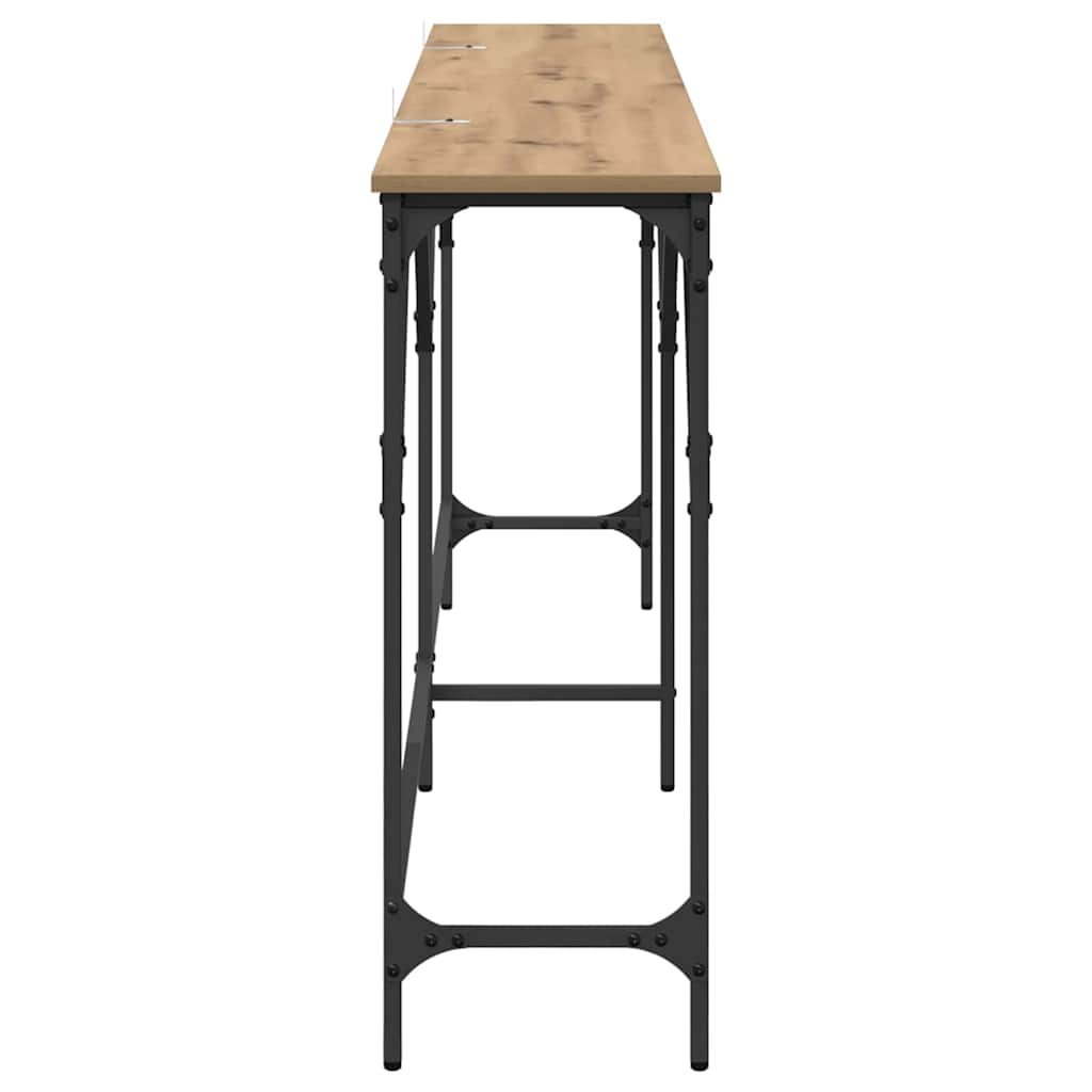 vidaXL Τραπέζι κονσόλας artisan δρυς 180 x 29 x 75 εκ