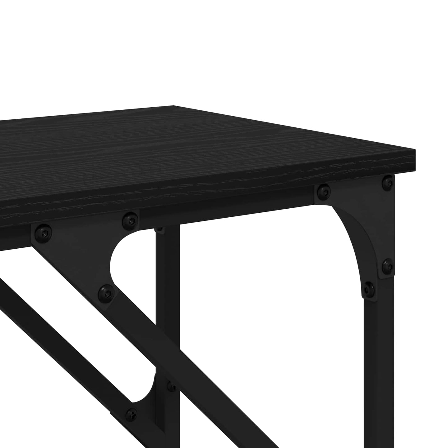 vidaXL Τραπέζι κονσόλας Μαύρη Οξυά 180 x 30 x 75 εκ Επεξεργασμένο ξύλο
