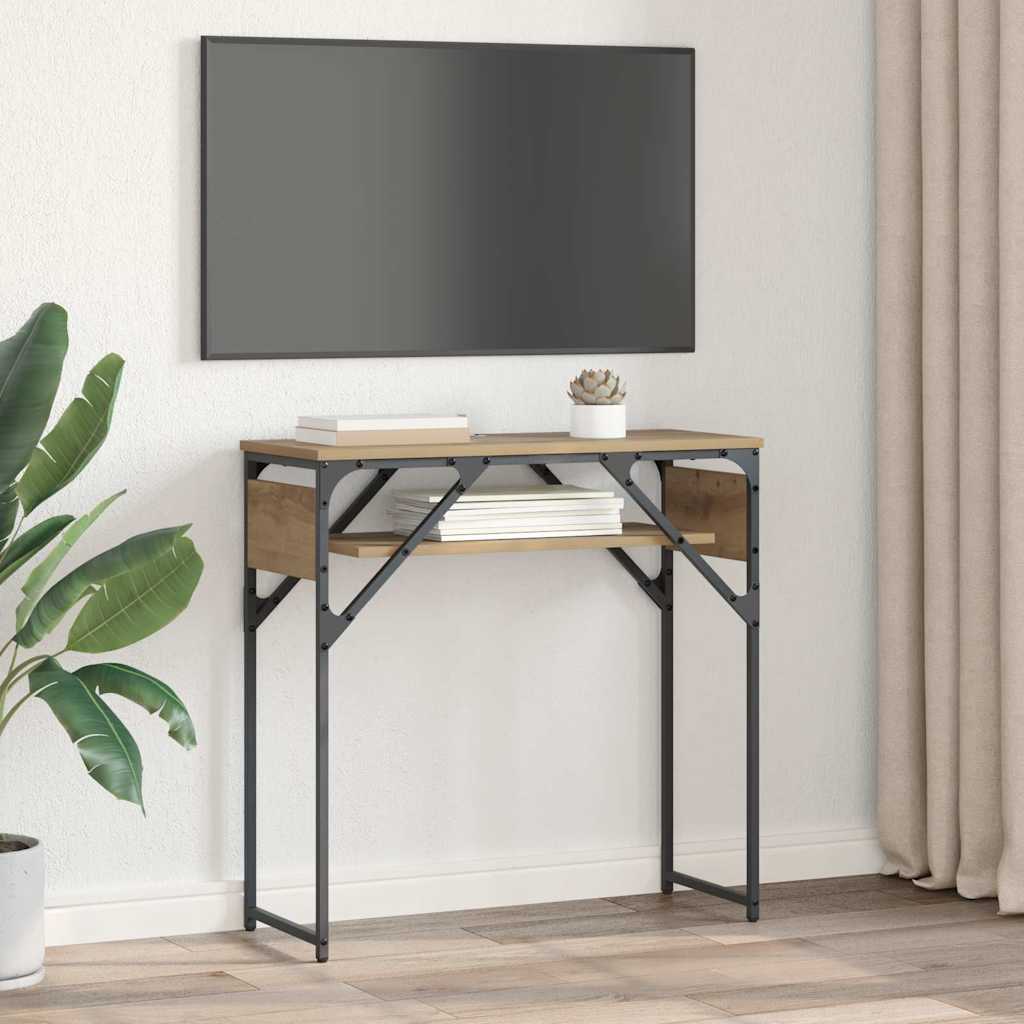 vidaXL ΤραπέζιΚονσόλας Artisan Oak 75x30x75εκ. Επεξεργασμένο ξύλο