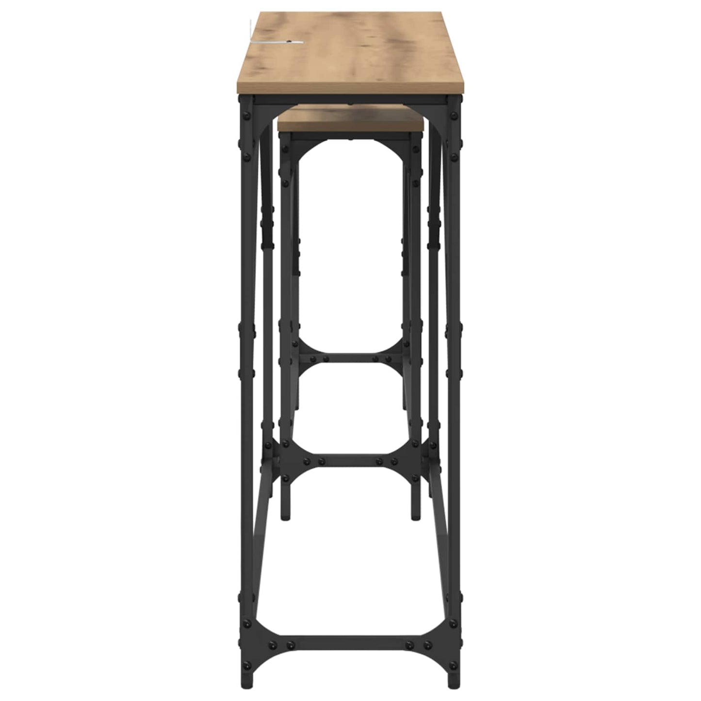 vidaXL Τραπέζι κονσόλας 2 pcs Artisan Oak 100 x 28 x 75 εκ.