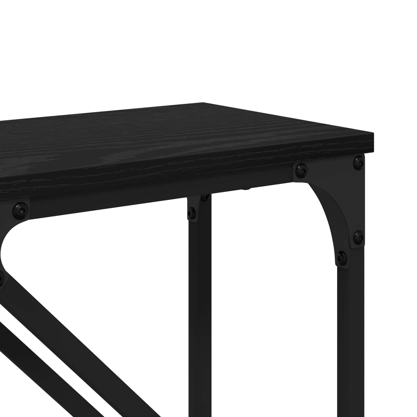 vidaXL Τραπέζι κονσόλας 2 pcs Μαύρη Οξυά 100 x 28 x 75 εκ.
