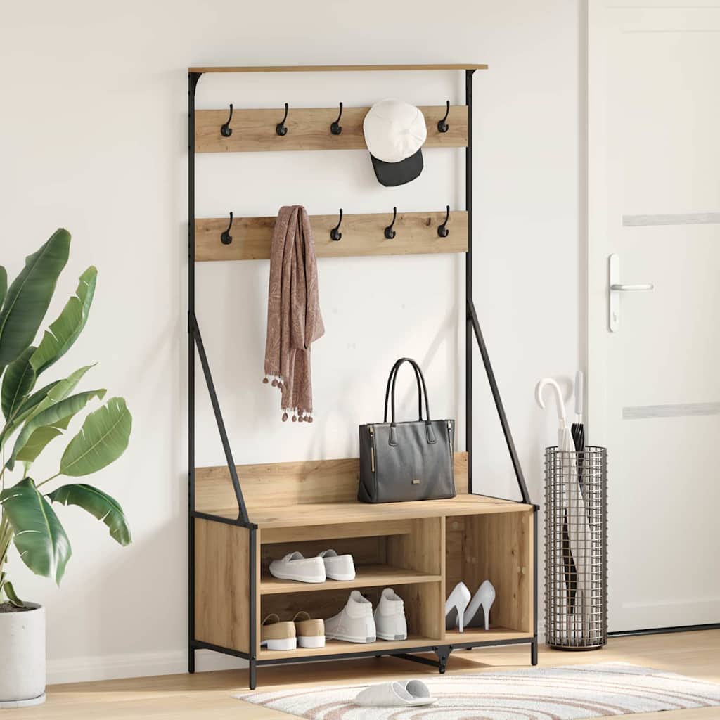 vidaXL Ράφι Ρούχων Artisan Oak 100 x 41 x 184 εκ Επεξεργασμένο ξύλο