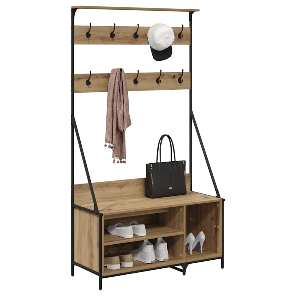 vidaXL Ράφι Ρούχων Artisan Oak 100 x 41 x 184 εκ Επεξεργασμένο ξύλο