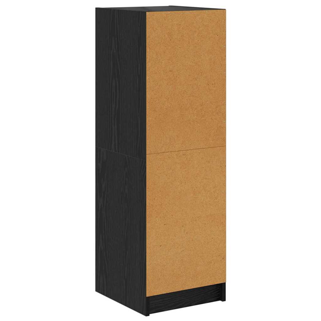 vidaXL Highboard Μαύρη Οξυά 35 x 37 x 109 εκ Επεξεργασμένο ξύλο