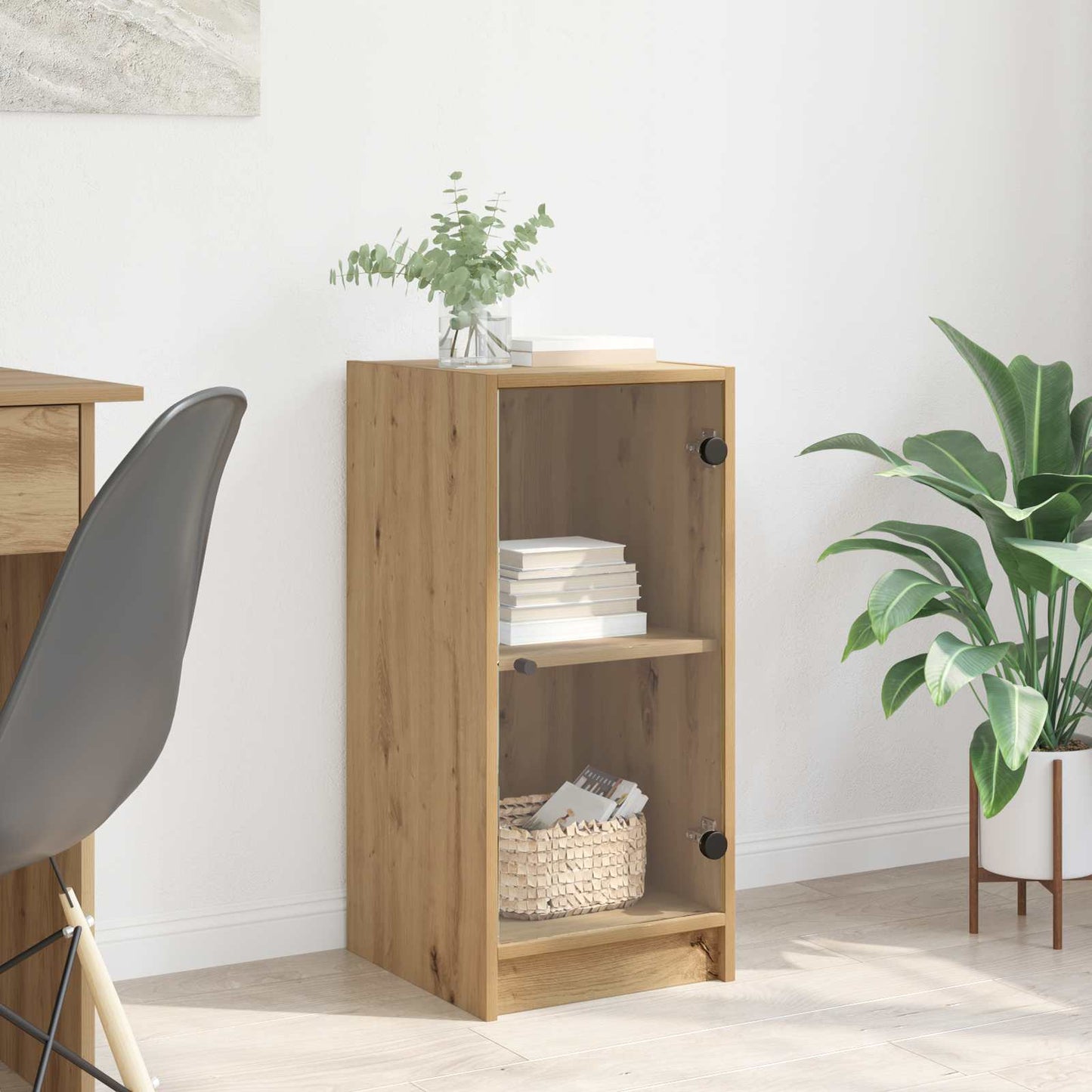 vidaXL Πλαϊνό γραφείο artisan δρυς 35 x 37 x 76 εκ Επεξεργασμένο ξύλο
