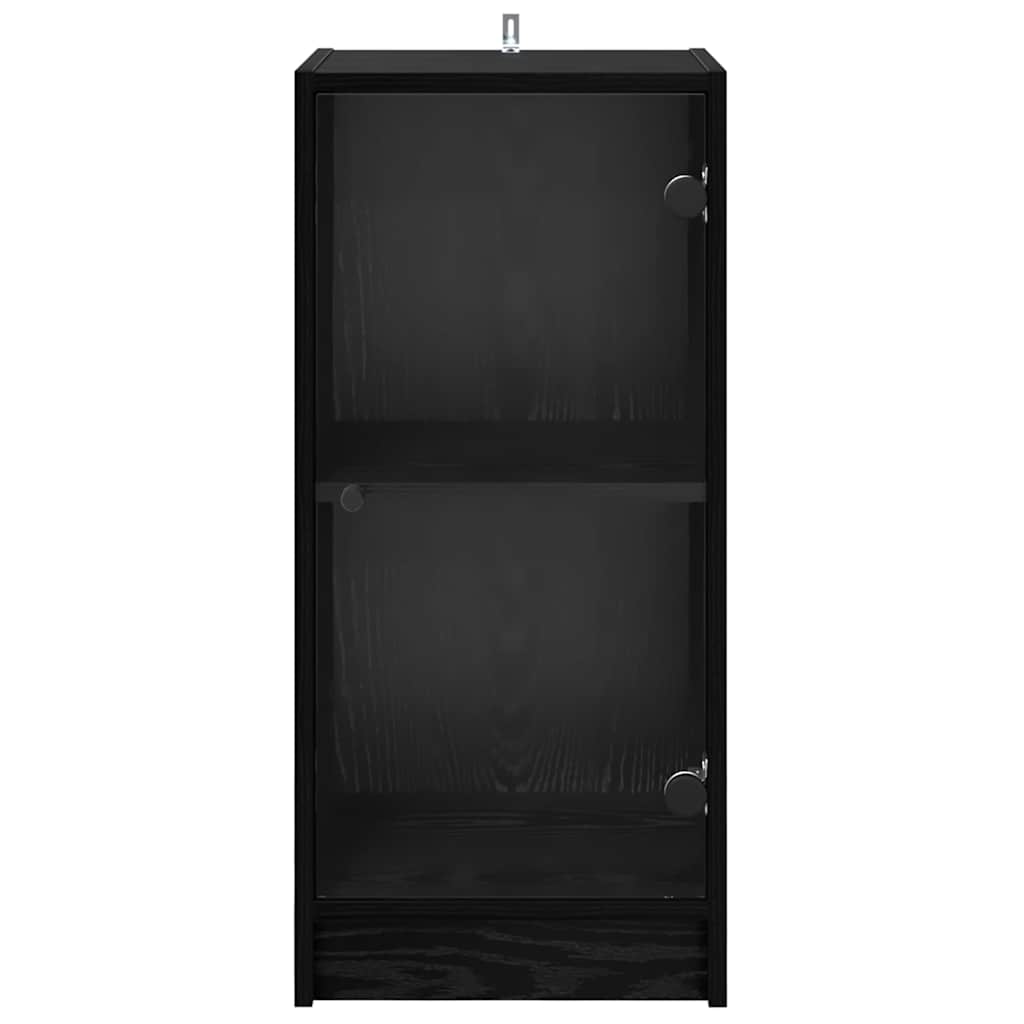 vidaXL Πλαϊνό γραφείο Μαύρη δρυς 35 x 37 x 76 εκ Επεξεργασμένο ξύλο
