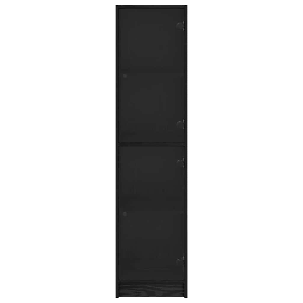 vidaXL Highboard Μαύρη Οξυά 35 x 37 x 142 εκ Επεξεργασμένο ξύλο