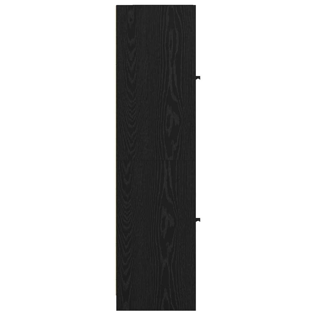 vidaXL Highboard Μαύρη Οξυά 35 x 37 x 142 εκ Επεξεργασμένο ξύλο