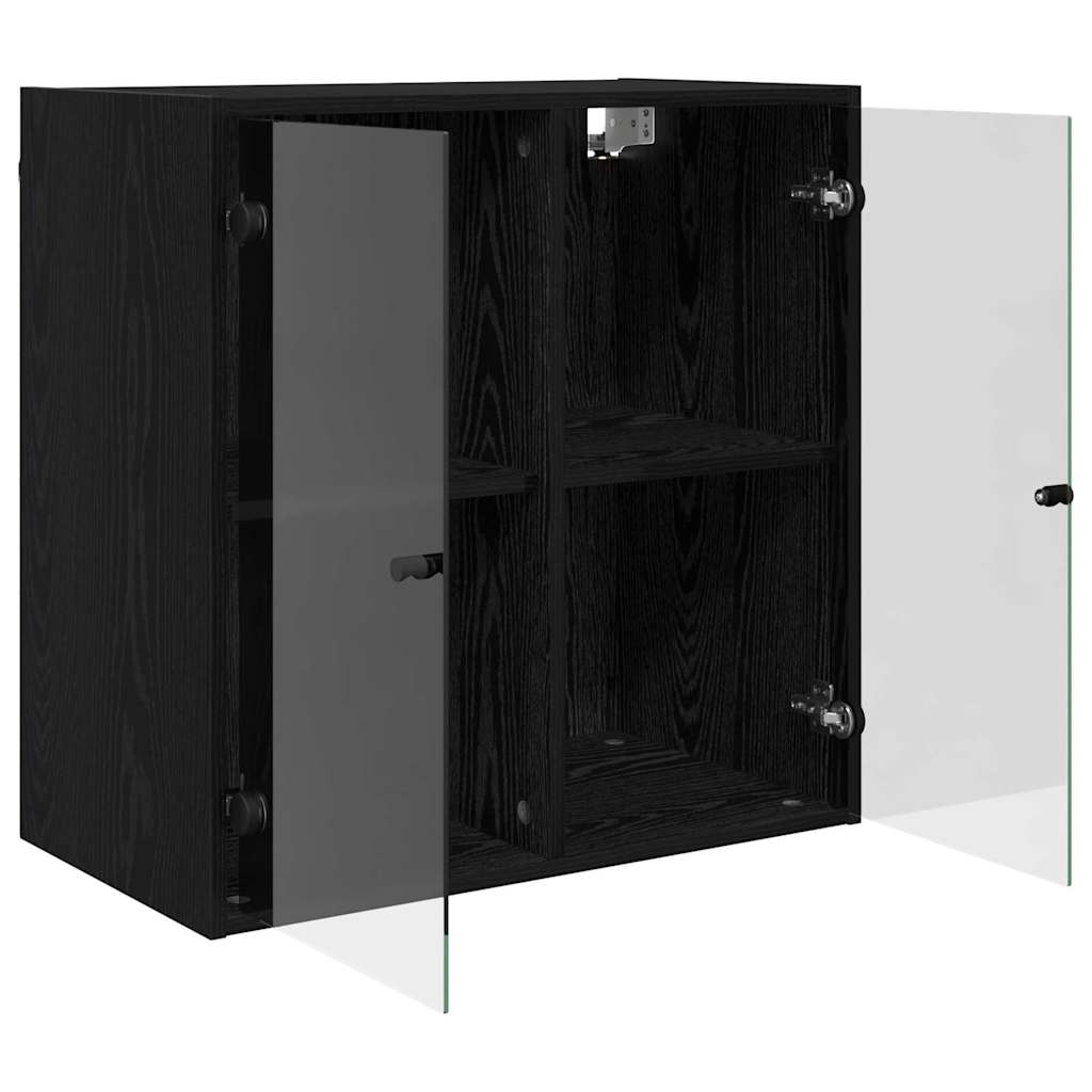 vidaXL Ντουλάπα Τοίχου 68 x 37 x 68,5 εκ Επεξεργασμένο Ξύλο Μαύρη Οξυά