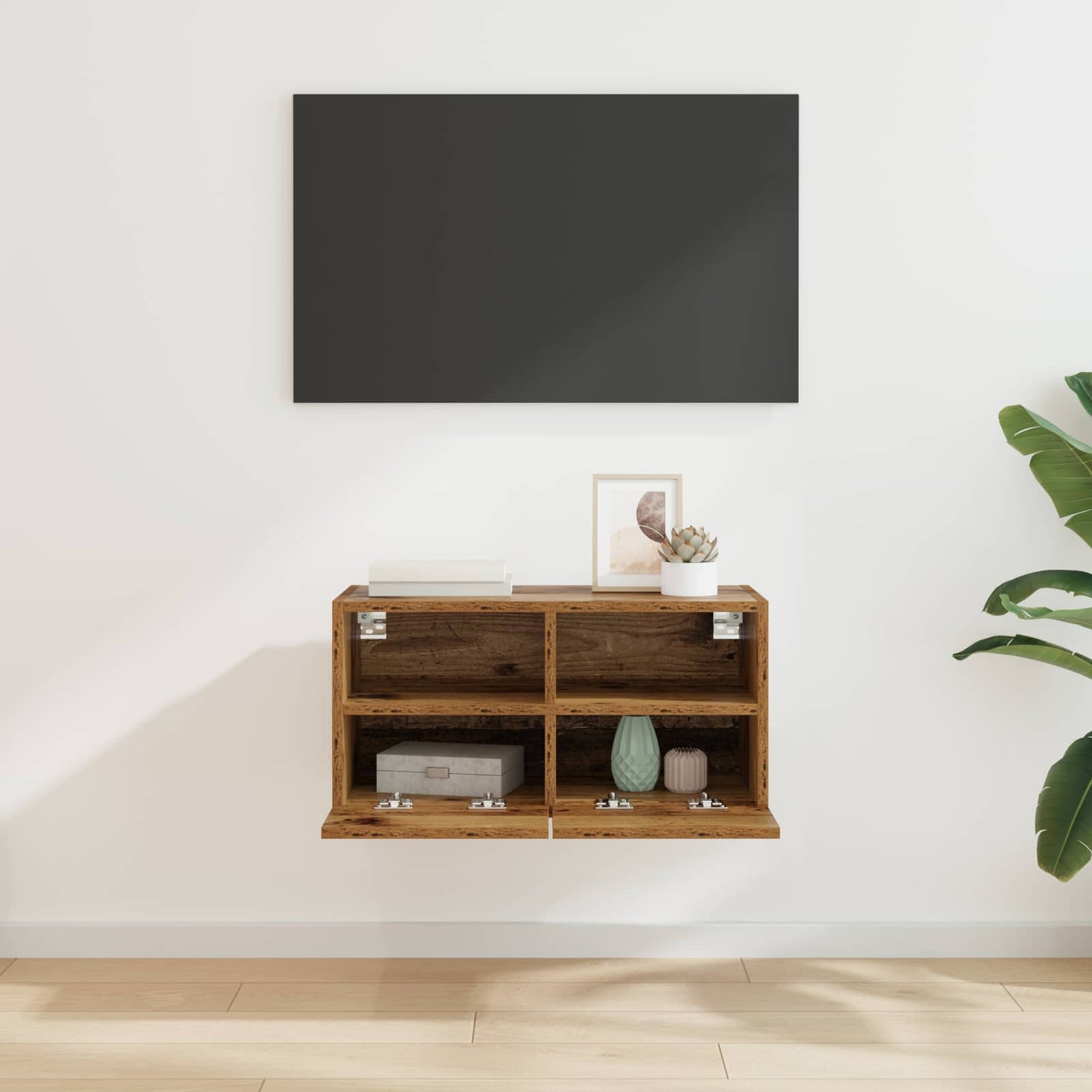vidaXL Ντουλάπι Τηλεόρασης Τοίχου 60 x 30 x 30 cm Παλιό Ξύλο