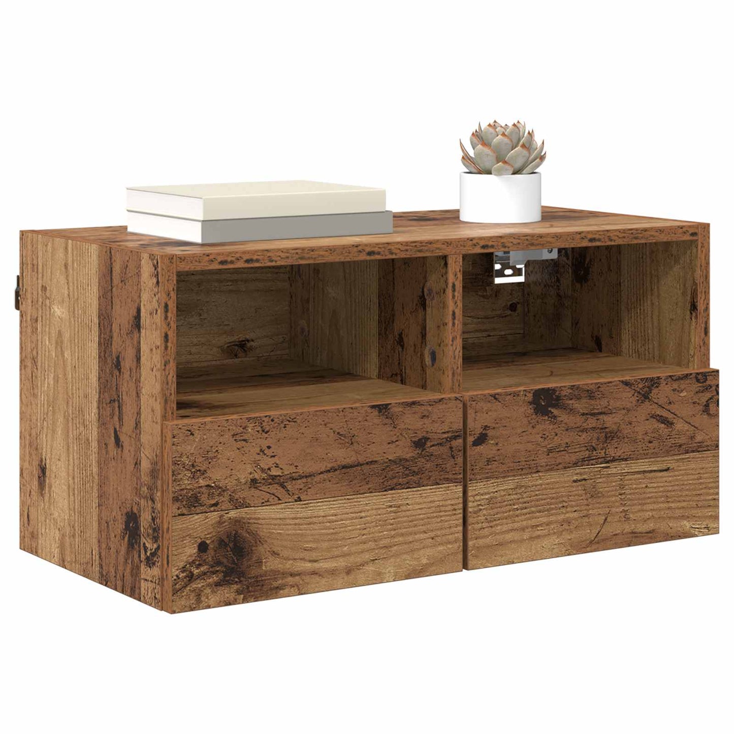 vidaXL Ντουλάπι Τηλεόρασης Τοίχου 60 x 30 x 30 cm Παλιό Ξύλο