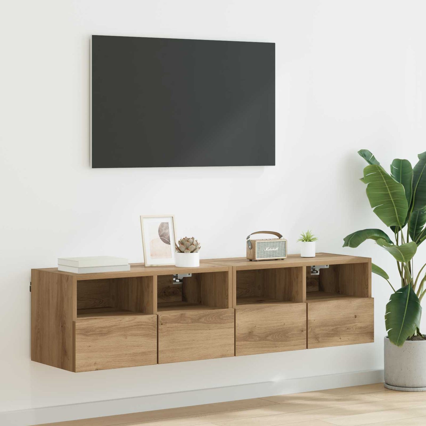 vidaXL Βάσεις τηλεόρασης 2 τμχ. Artisan Oak Επεξεργασμένο Ξύλο