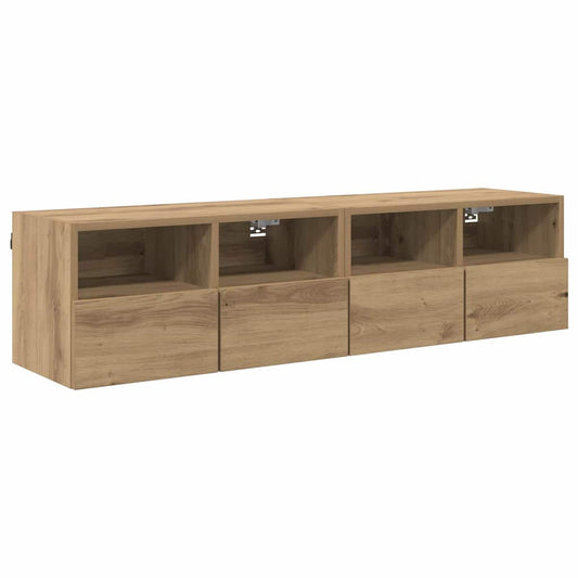 vidaXL Βάσεις τηλεόρασης Επιτοίχιο 2 pcs Artisan Oak 60 x 30 x 30 cm