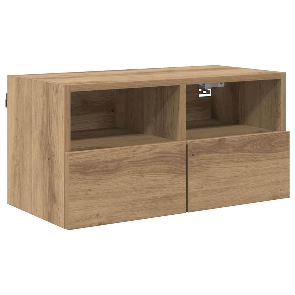 vidaXL Βάσεις τηλεόρασης Επιτοίχιο 2 pcs Artisan Oak 60 x 30 x 30 cm