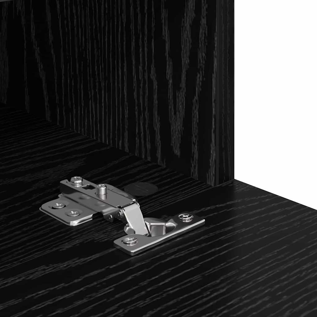 vidaXL Ντουλάπι Τηλεόρασης Τοίχου Επιτοίχιο Μαύρη Οξυά 60 x 30 x 30 cm