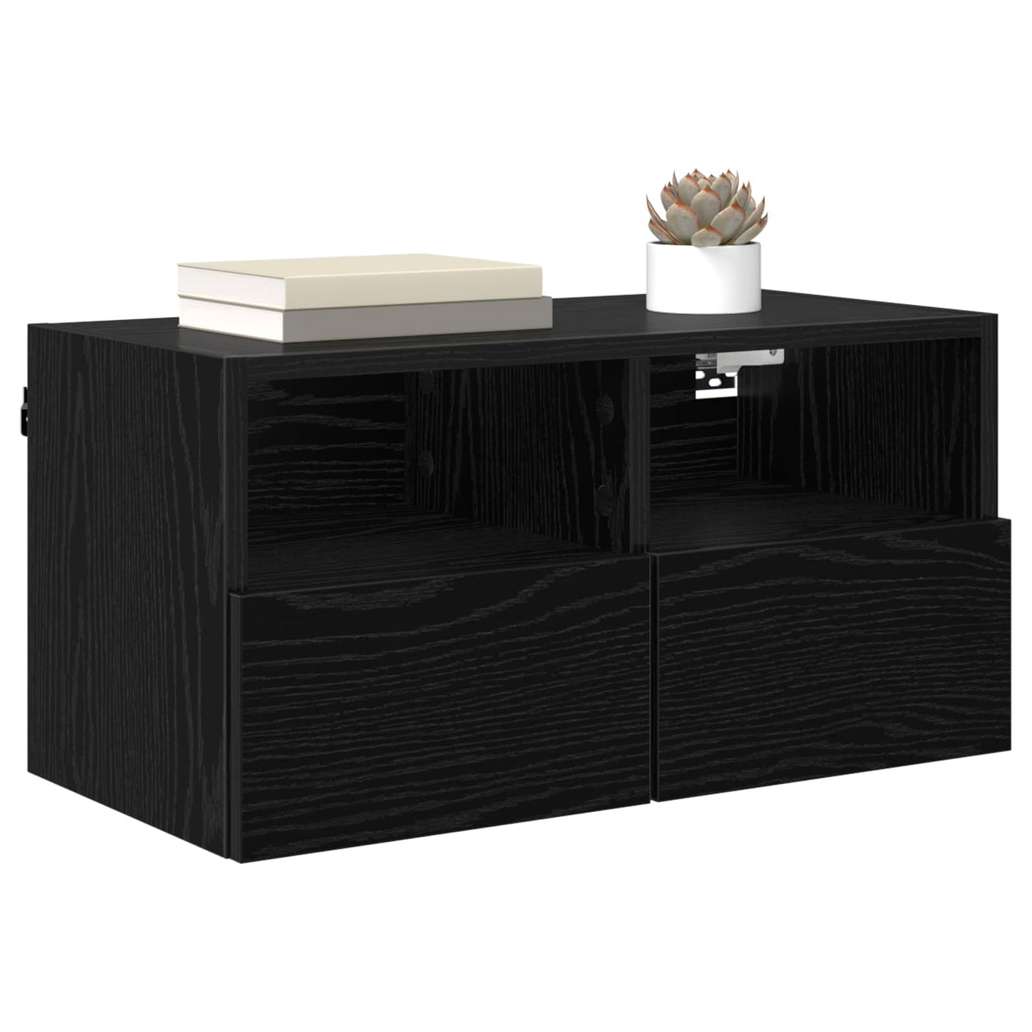 vidaXL Ντουλάπι Τηλεόρασης Τοίχου 60 x 30 x 30 cm Μαύρη Οξυά