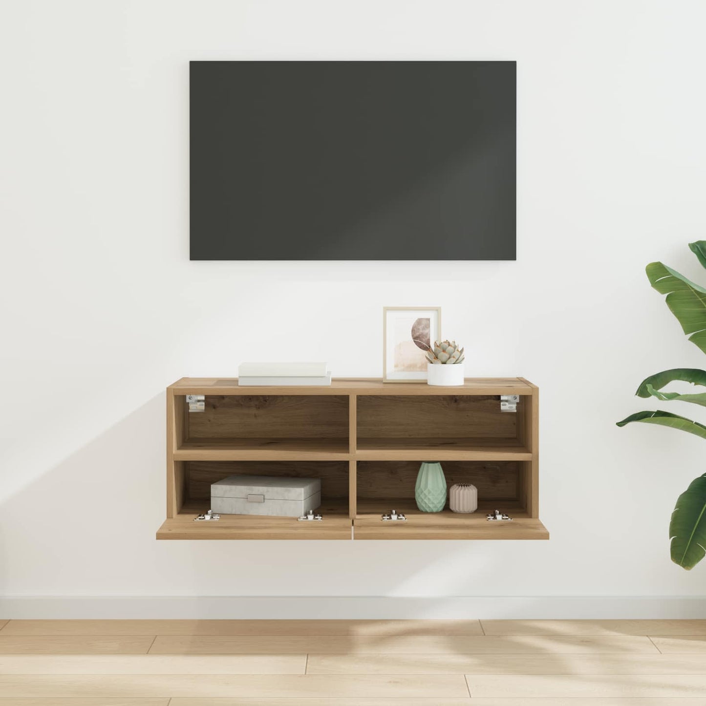 vidaXL Ντουλάπι Τηλεόρασης Τοίχου 80 x 30 x 30 εκ Artisan Oak
