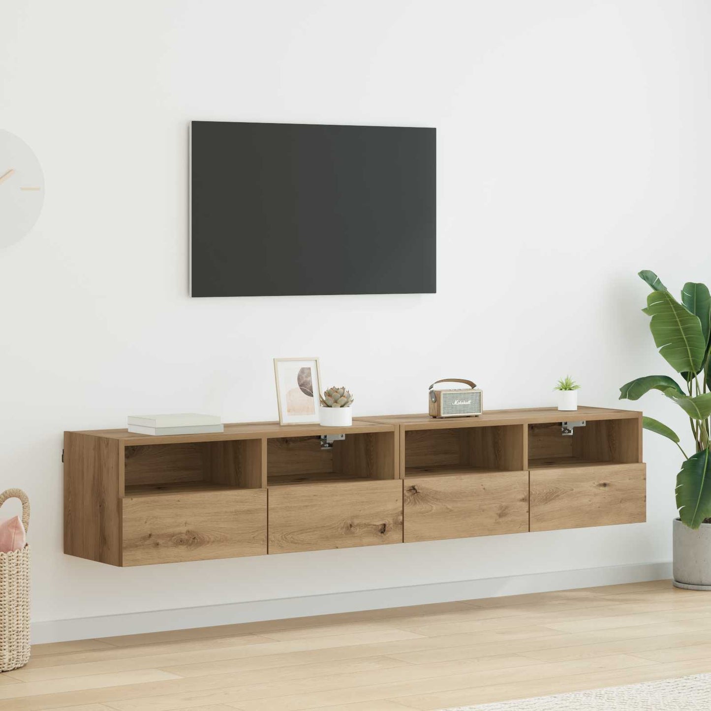 vidaXL Βάσεις τηλεόρασης 2 τμχ. Artisan Oak Επεξεργασμένο Ξύλο