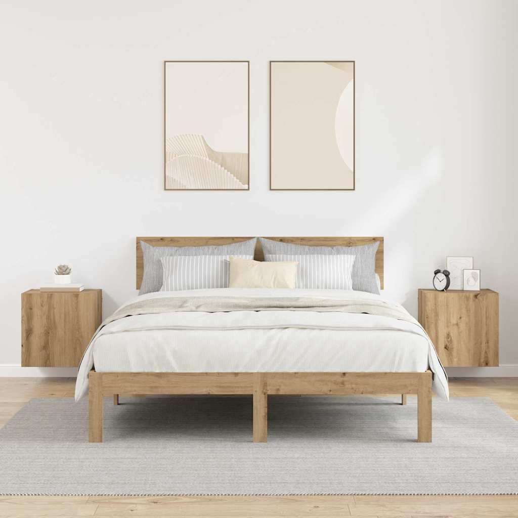 vidaXL Βάσεις τηλεόρασης Επιτοίχιο 2 pcs Artisan Oak 40,5x30x40εκ