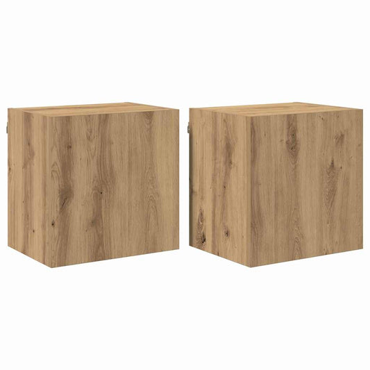 vidaXL Βάσεις τηλεόρασης Επιτοίχιο 2 pcs Artisan Oak 40,5x30x40εκ