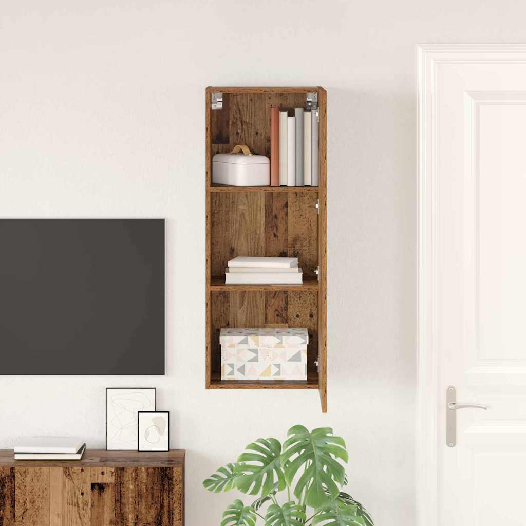 vidaXL Ντουλάπι Τηλεόρασης Τοίχου Παλιό Ξύλο 40,5 x 30 x 102 εκ.