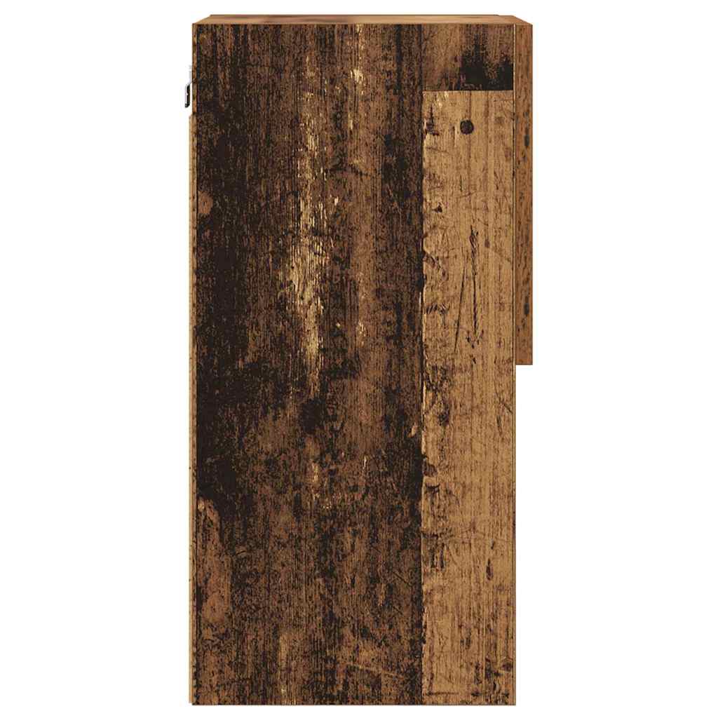 vidaXL Κρεμαστός θρανίο τηλεόρασης Παλιό ξύλο 30,5 x 30 x 60 εκ.