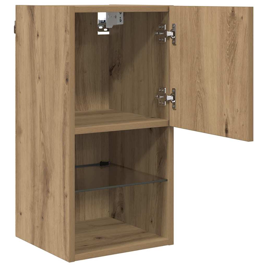 vidaXL Τοίχου ντουλάπες τηλεόρασης Επιτοίχιο 2 pcs Artisan Oak