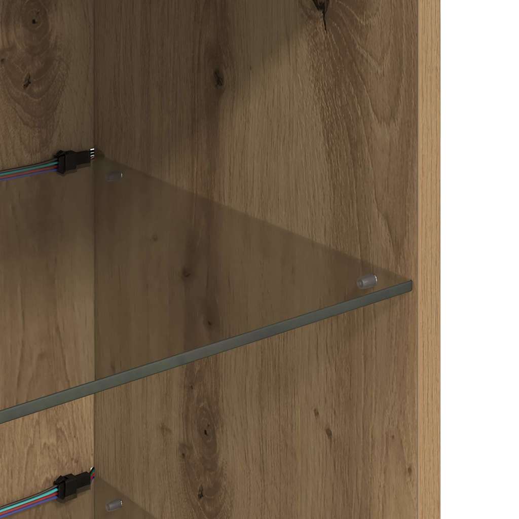 vidaXL Τοίχου ντουλάπες τηλεόρασης 2 pcs Artisan Oak 30,5 x 30 x 90 cm