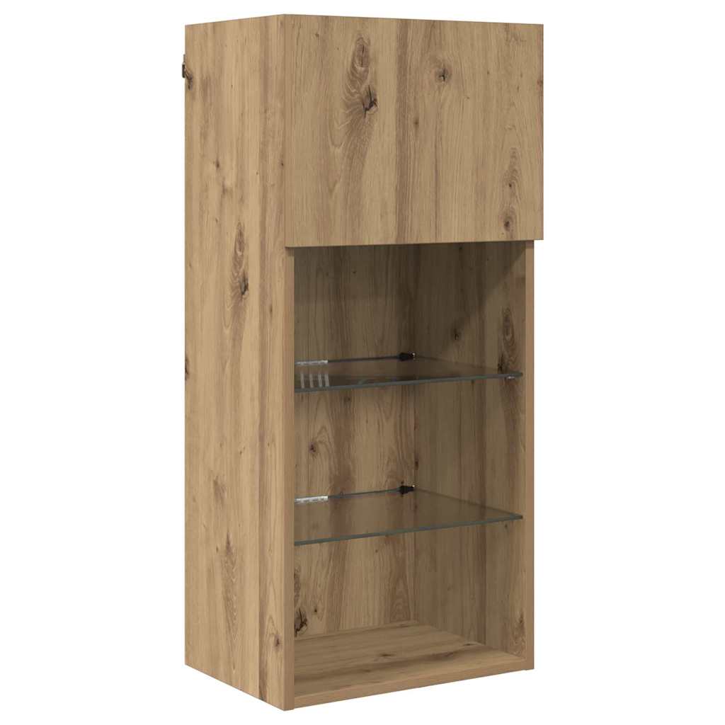 vidaXL Κρεμαστός θρανίο τηλεόρασης Artisan Oak 40,5 x 30 x 90 εκ